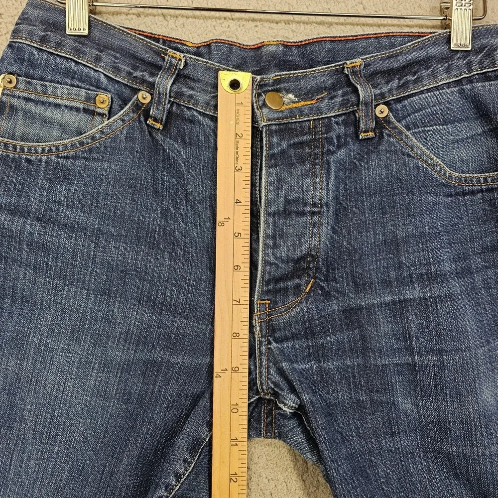 Raleigh Denim‎ Jeans Mens 31x32 Blue Selvedge White Oak Cone Denim Button Fly